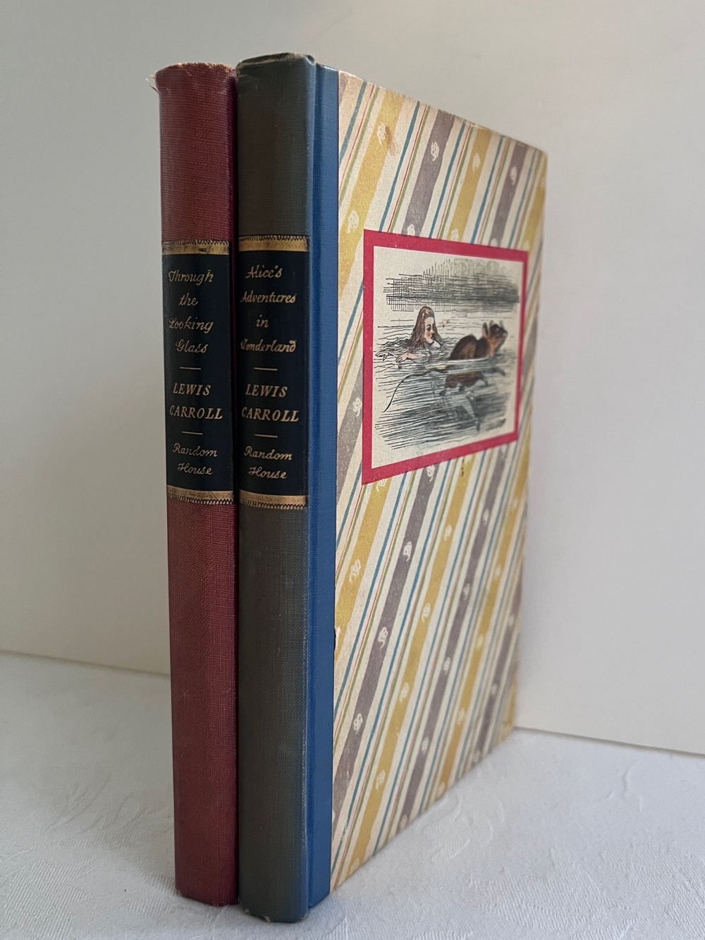 Alice’s Adventures in Wonderland & Through the Looking Glass 1946 2 Book Set